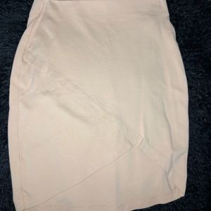 Pink/ nude cotton pencil skirt